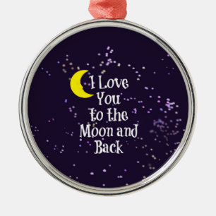 Ornement En Métal Je t'aime sur la Lune et le dos - L'homme dans la