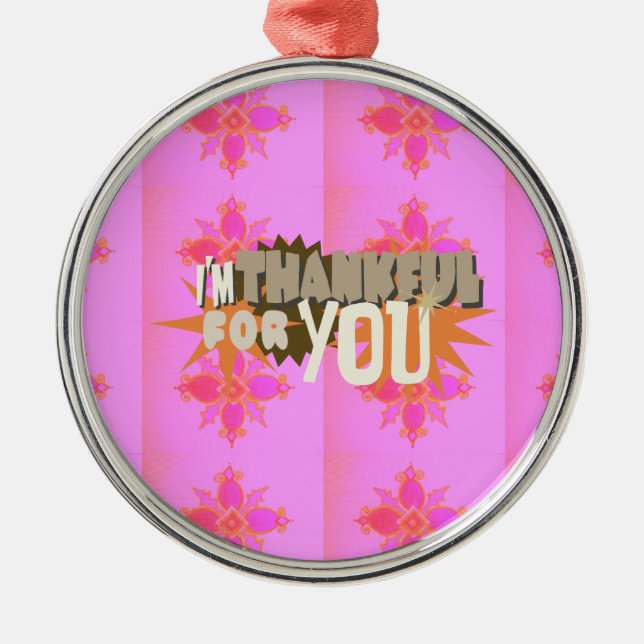 Ornement En Métal Je vous remercie (Devant)