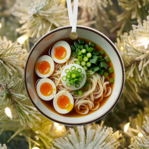Ornement En Métal J'espère que votre Noël est Soup-er ! Ramen Pun