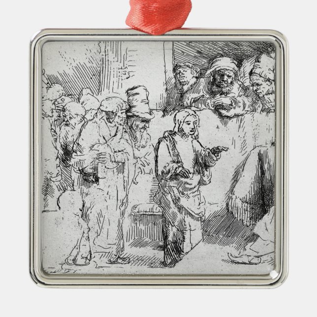 Ornement En Métal Jésus-Christ parmi les médecins (Devant)