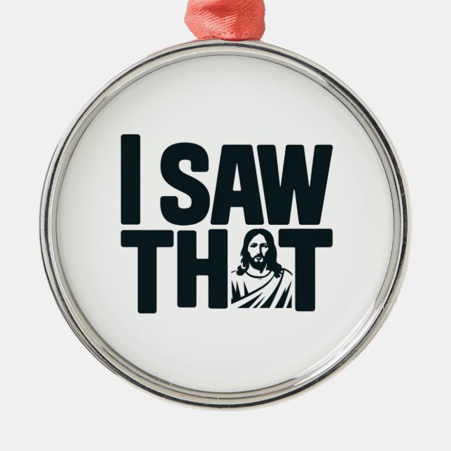 Ornement En Métal Jésus-Christ vous regarde, Jésus Je l'ai vu (Devant)