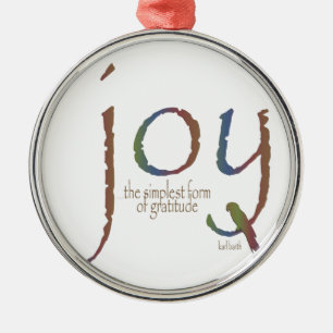 Ornement En Métal Joie - gratitude