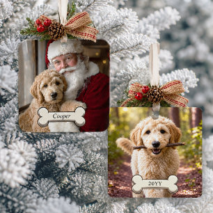 Ornement En Métal Joli chien Goldendoodle Noël 2-photos