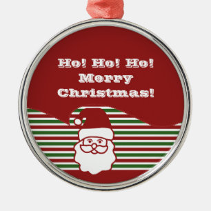 Ornement En Métal Jolly Santa Claus Premium Round Orament