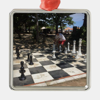 Ornement En Métal Jouer aux échecs dans Bali