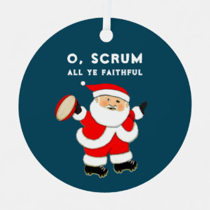 Ornement En Métal Joueur de rugby Collectif