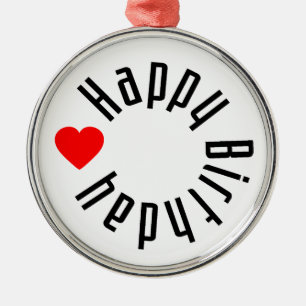 Ornement En Métal Joyeux anniversaire