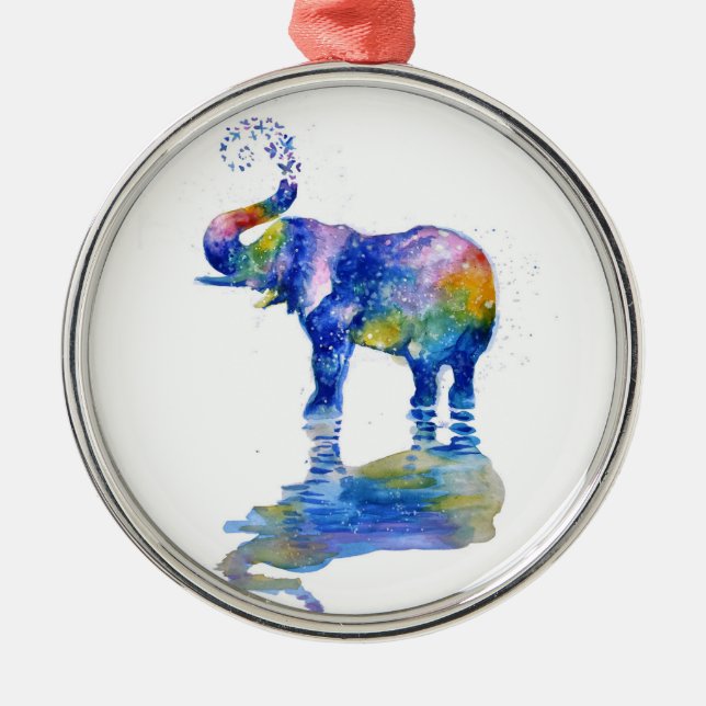 Ornement En Métal Joyeux éléphant (Devant)