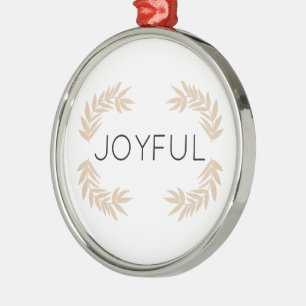 Ornement En Métal Joyeux Feuilles