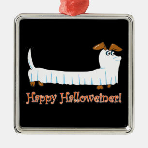 Ornement En Métal Joyeux Halloween Dachshund