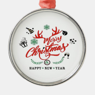 Ornement En Métal Joyeux Noël Bonne année