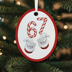Ornement En Métal Joyeux Noël Canne à Sucre 6-7 Mème Drôle