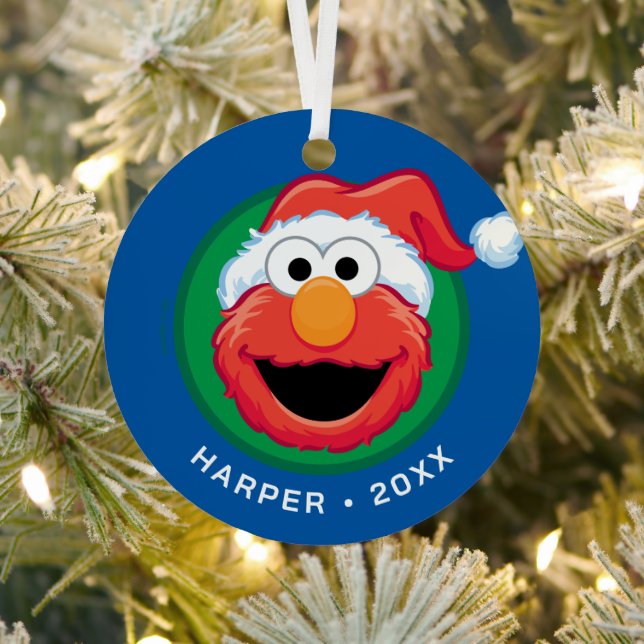 Ornement En Métal Joyeux Noël Elmo (Insitu)
