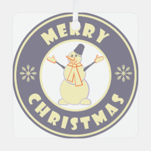 Ornement En Métal Joyeux Noël heureux bonhomme de neige célèbre styl