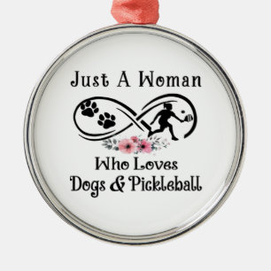 Ornement En Métal juste une femme qui aime les chiens et le Pickleba