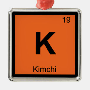 Ornement En Métal K - Chimie du Kimchi Symbole du tableau périodique