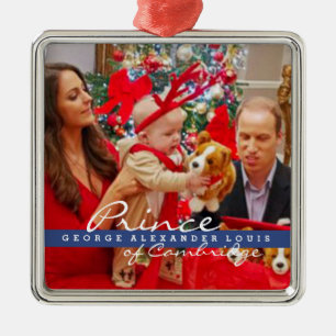 Ornement En Métal Kate Middleton Prince George Noël