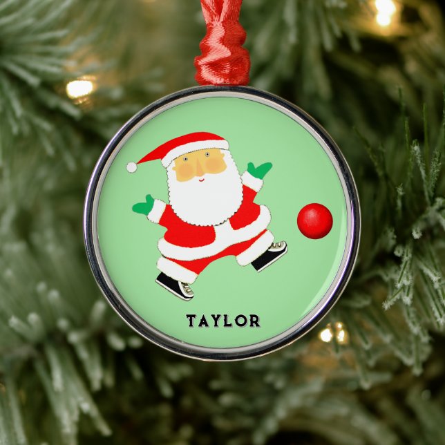 Ornement En Métal Kickball Sports Holiday Cadeau (Arbre)