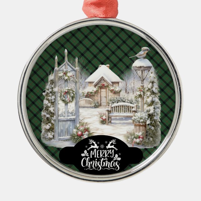 Ornement En Métal Kincaid Scottish Clan Tartan Christmas (Devant)