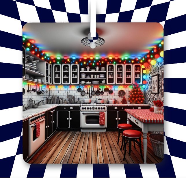 Ornement En Métal Kitsch Kitchen Noël Personnalisé (Créateur téléchargé)