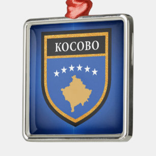 Ornement En Métal Kosovo Flag