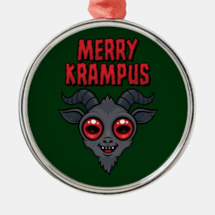 Ornement En Métal Krampus Mignon et Effrayant de Noël