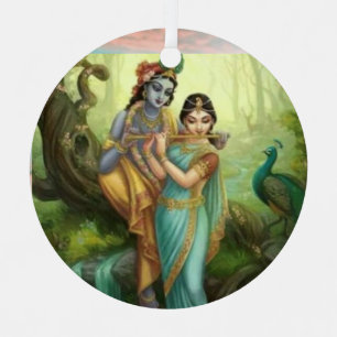 Ornement En Métal Krishna Radhey