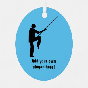 Ornement En Métal Kung Fu Martial Artiste dans la pose de combat - a