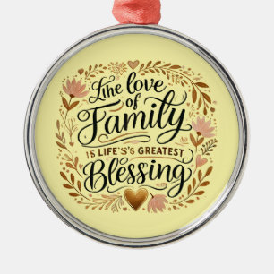 Ornement En Métal 💛 L’amour de la famille - la plus grande bénédict