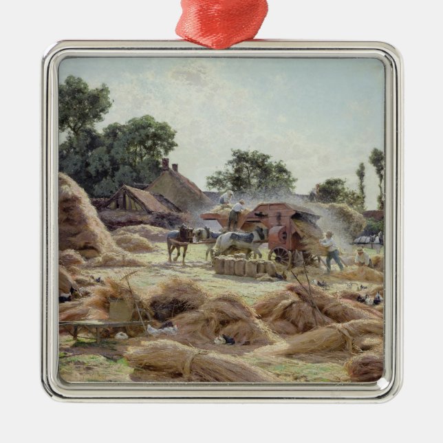 Ornement En Métal La batteuse 1896 (Devant)