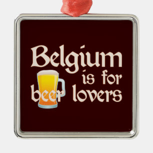 Ornement En Métal La Belgique est pour des amants de bière