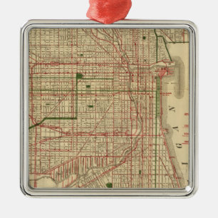 Ornement En Métal La carte de Blanchard de Chicago