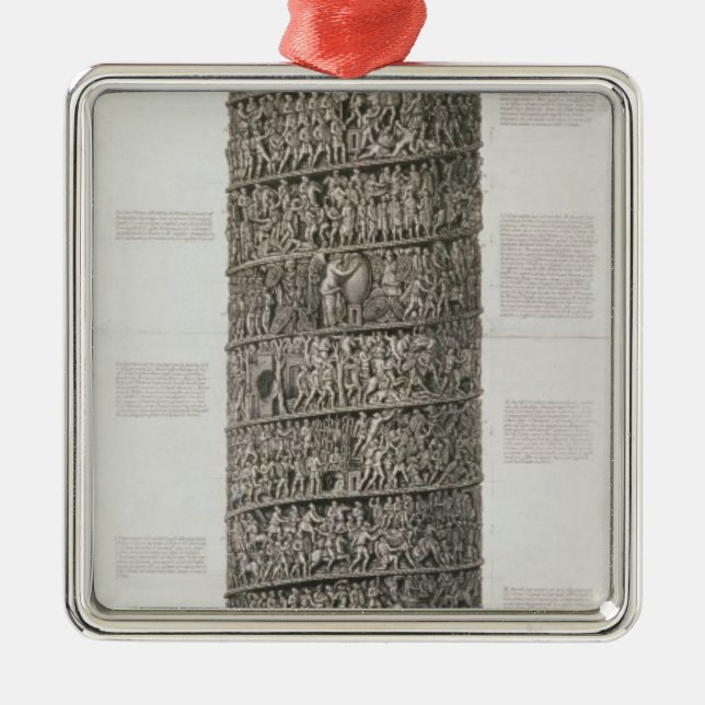 Ornement En Métal La colonne de Trajan (gravure) (Devant)