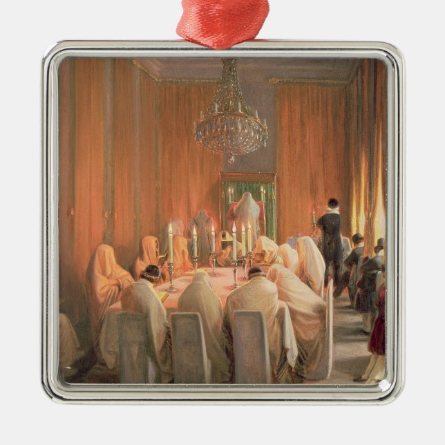 Ornement En Métal La famille de Rothschild à la prière (Devant)