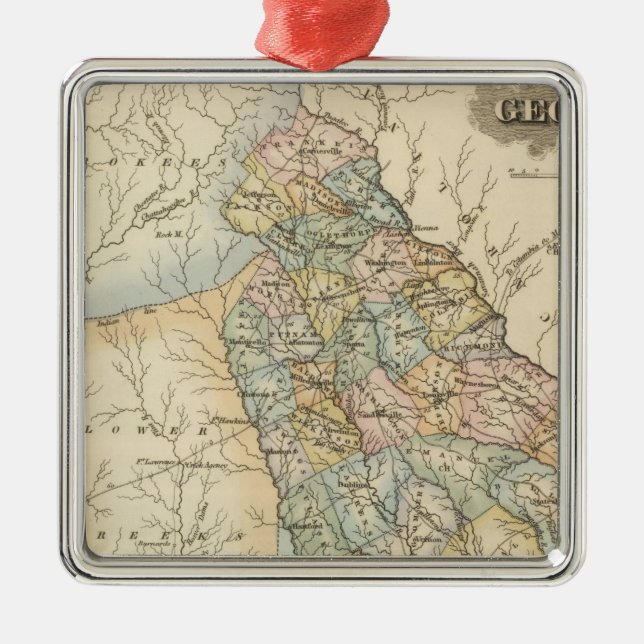 Ornement En Métal La Géorgie 13 (Devant)