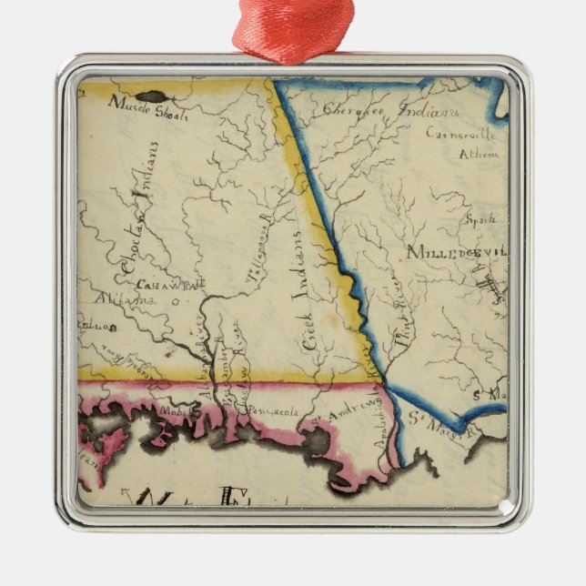 Ornement En Métal La Géorgie 13 (Devant)