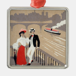 Ornement En Métal La La citent la scène d'art déco