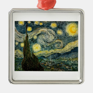 Ornement En Métal La nuit étoilée de Vincent van Gogh (1889)