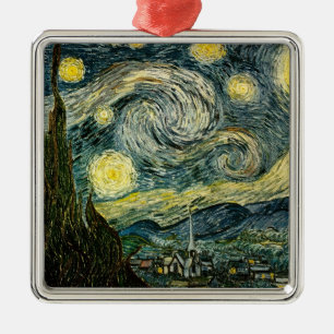 Ornement En Métal La nuit étoilée de Vincent van Gogh (1889)