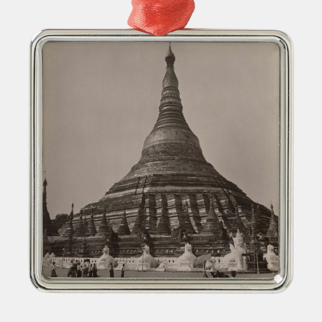 Ornement En Métal La pagoda de Shwedagon à Rangoon, Birmanie, c.1860 (Devant)