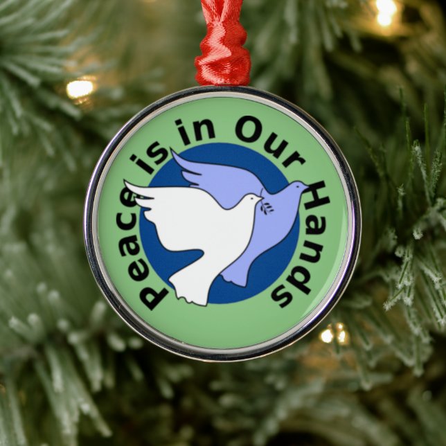Ornement En Métal La paix est entre nos mains (Arbre)