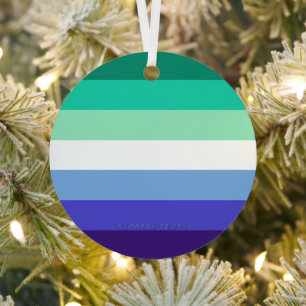 Ornement En Métal La palette de drapeau des hommes gays trans-inclus