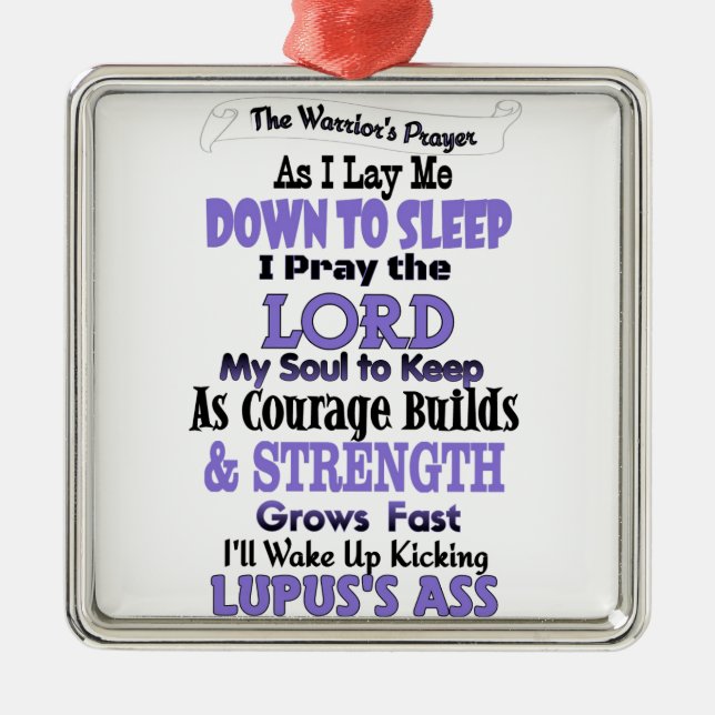Ornement En Métal La prière du guerrier Lupus (Devant)