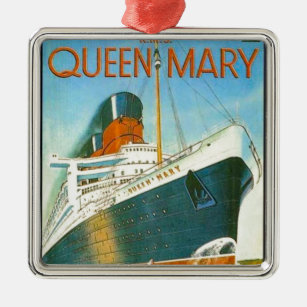 Ornement En Métal La publicité vintage, RMS Queen Mary
