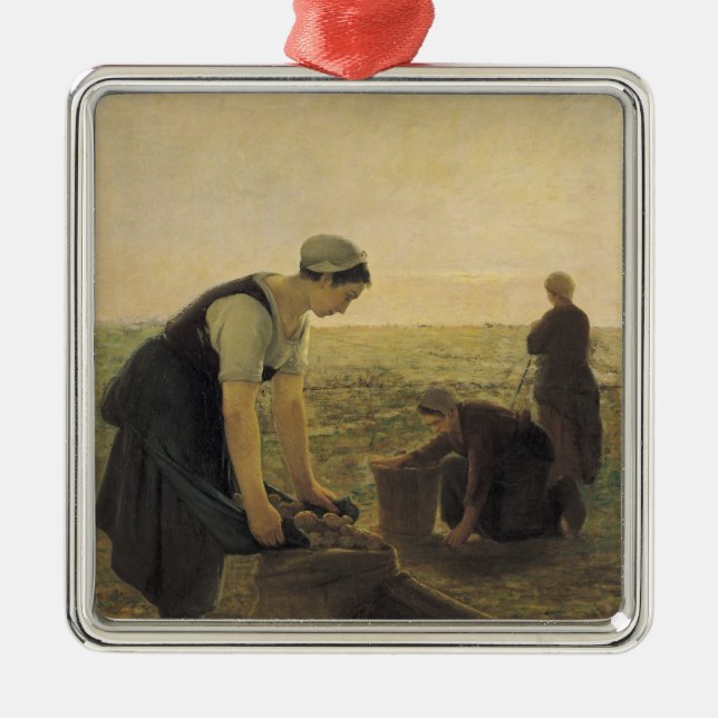 Ornement En Métal La récolte de pomme de terre (Devant)