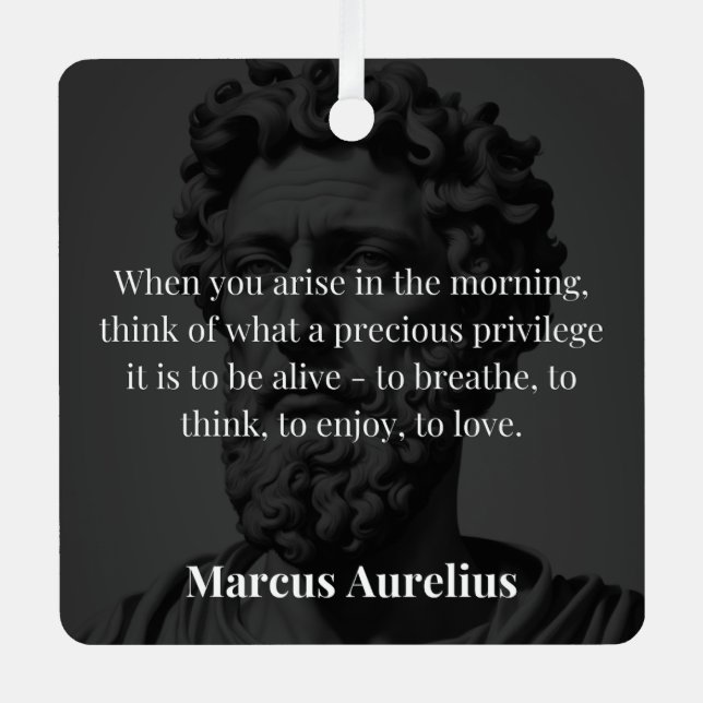 Ornement En Métal La réflexion matinale de Marcus Aurelius (Recto)