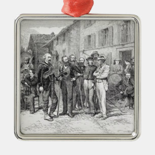 Ornement En Métal La salle de club de Zermatt en 1864, "de la monté