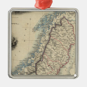 Ornement En Métal La Suède et la Norvège 8