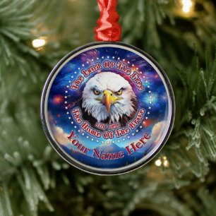 Ornement En Métal La Terre Des Hommes Libres Feu D'artifice Aigle Br
