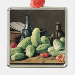 Ornement En Métal La vie toujours avec des concombres et des tomates
